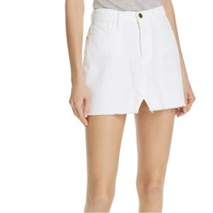 FRAME denim le mini skirt in white